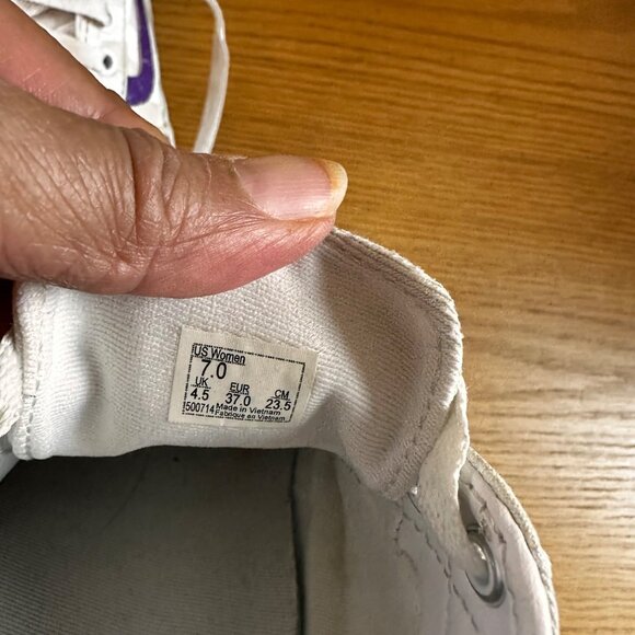 Vans Off the Wall Size 7 Checkered Design Canvas Shoes Pink Blue Purple Tennis - Picture 14 of 14